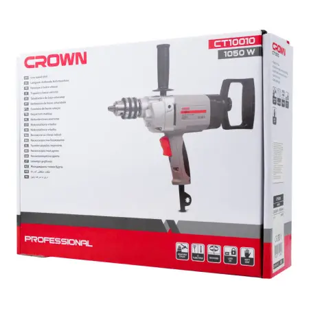 Дрель безударная CROWN CT10010 1050Вт 3-16мм