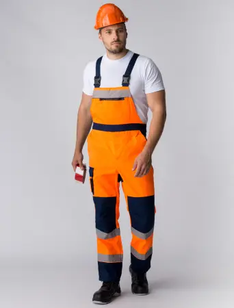 Костюм ДОРОЖНИК С-2 с ПК (оранжевый/т.синий)