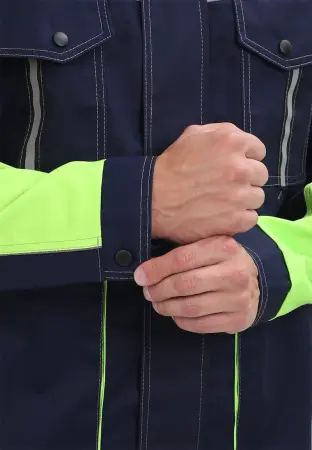 Костюм ОПТИМАЛЬНЫЙ с БР (т.синий/лимонный)