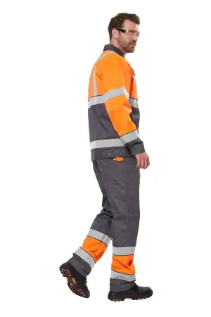 Костюм ИЛИОН сигнальный с БР (оранжевый/серый)