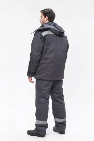 Костюм РЕГИОН-ПЛЮС с БР (серый/черный/лимонный)