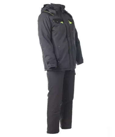 Костюм КОРВЕТ зимний с БР (т.серый/черный/лимон)