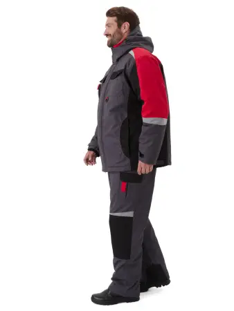 Костюм ВЕКТОР зимний с ПК (т.серый/черный/красный)