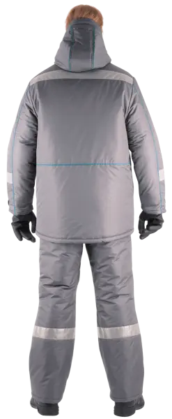Костюм ГАЛАКТИКА зимний с ПК (серый/бирюзовый)