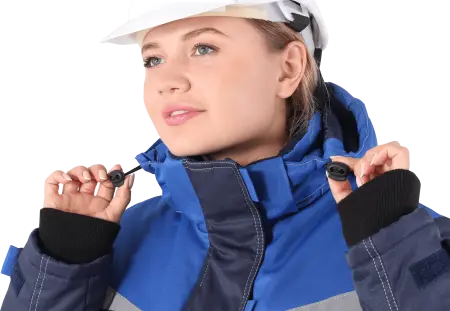 Костюм КМ-10 ЛЮКС жен. зимний c БР (василек/т.синий)