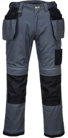 Брюки PORTWEST T602 с навесными карманами (серый/черный)