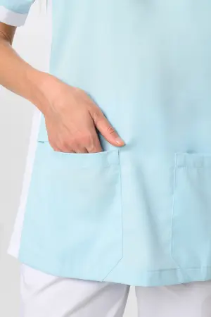 Блуза БЕРТИ женская (голубой/белый) женские медицинские