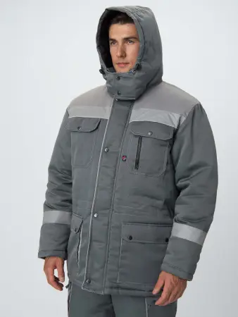 Костюм НЕЙЧ-2 СОП зимний с ПК (т.серый/св.серый)