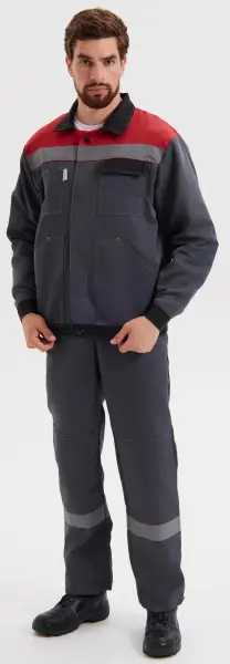Костюм КОРПУС с ПК (т.серый/черный/красный)