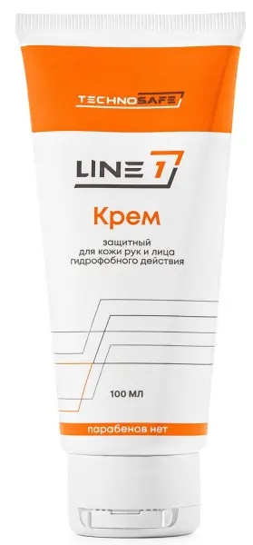 Крем LINE 1 защитный для кожи рук и лица гидрофобного действия 100 мл Крем LINE 1 защитный для кожи рук и лица гидрофобного действия 100 мл