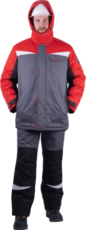 Костюм КМ-10 ЛЮКС зимний 3-4 класс c ПК (серый/красный) Костюм КМ-10 ЛЮКС зимний 3-4 класс c ПК (серый/красный)