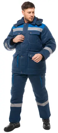 Костюм АНТЕЙ зимний с СОП с ПК (т.синий/васильковый)