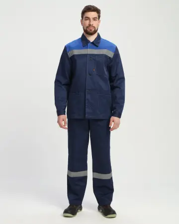 Костюм СТАНДАРТ СОП усиленный с БР (т.синий/васильковый)