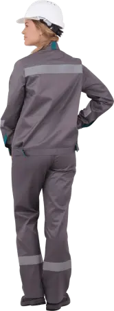 Костюм ГАЛАКТИКА женский с ПК (серый/бирюза)