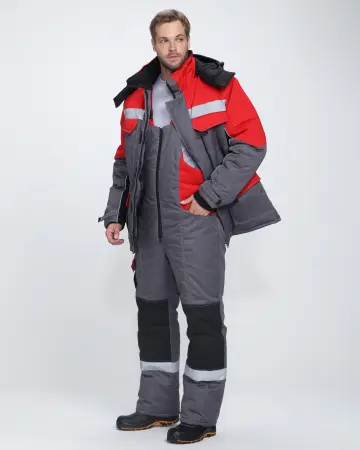 Костюм ЗИМНИК зимний с ПК (т.серый/черный/красный) Костюм ЗИМНИК зимний с ПК (т.серый/черный/красный)