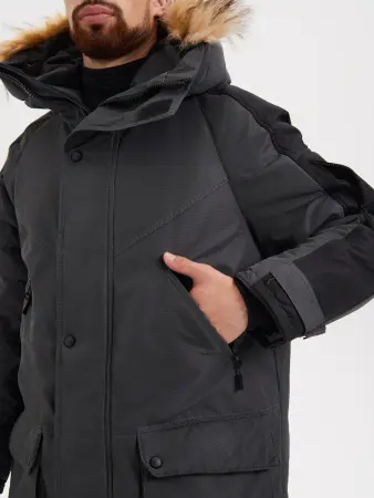 Куртка ПРЕМЬЕР зимняя (серый/черный)