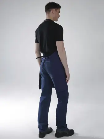 Фартук с грудкой Диагональ (т.синий)