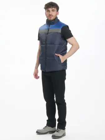 Жилет ЭКСПЕРТНЫЙ зимний с СОП (т.синий/васильковый)