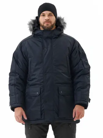 Куртка АЛЯСКА зимняя удлиненная (черный)