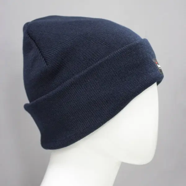 Шапка СЕВЕР трикотажная двойная утепленная (т.синий)