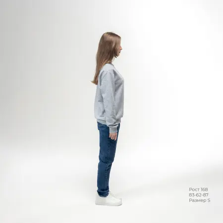 Толстовка REDFORT 355 петля-диагональ (серый меланж)