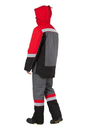Костюм ПАМИР зимний с БР (серый/черный/красный)