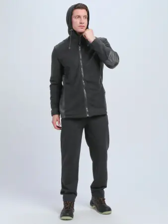 Куртка КЭМП флисовая с капюшоном (т.серый)