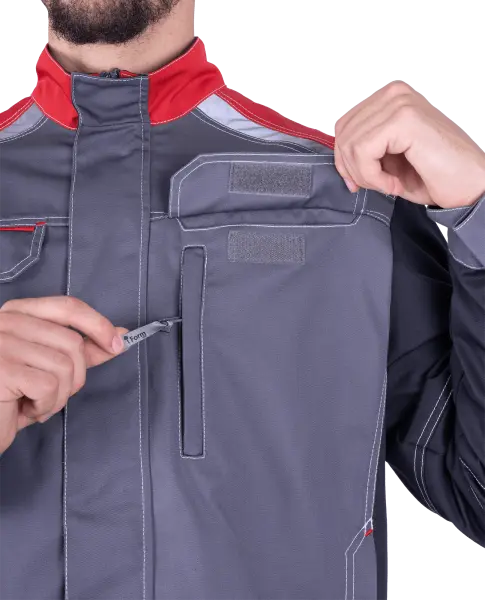 Куртка ТУРБО SAFETY (серый/чёрный/красный) Куртка ТУРБО SAFETY (серый/чёрный/красный)