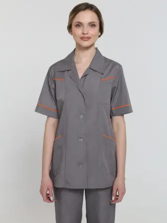 Костюм МАГНОЭЛЬ женский с БР (т.серый/оранжевый)