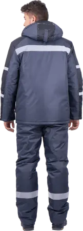 Куртка РОУД зимняя (т.серый/черный)