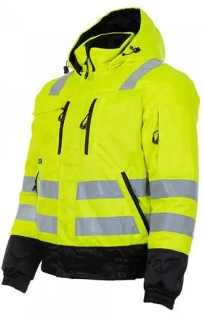Куртка-бомбер BRODEKS KW 222 сигнальная зимняя (желтый/черный) Куртка-бомбер BRODEKS KW 222 сигнальная зимняя (желтый/черный)