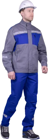 Куртка СТРОНГ ИМПОРТ (серый/васильковый)