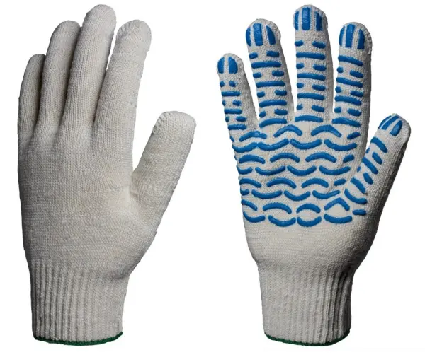 Перчатки х/б СТАНДАРТ с ПВХ ВОЛНА 10кл. (10пар)