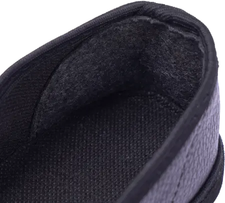 Тапочки нат.кожа закрытые микропора (черный)