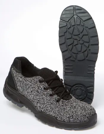 Полуботинки БАЗИС ТЕКС ПУ/ТПУ с КП и КС (серый/черный)