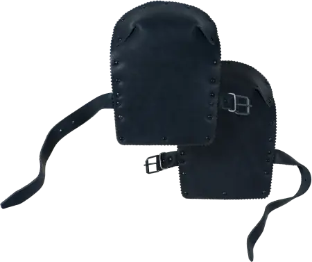 Наколенники для сварщиков кожаные (черный)