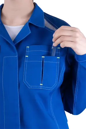 Халат ТУРБО SAFETY женский (василек/синий) Халат ТУРБО SAFETY женский (василек/синий)