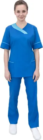 Костюм ШАРМ женский с БР (васильковый) женские медицинские