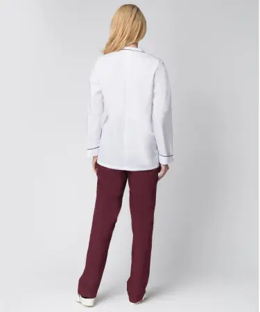 Костюм ГУРМАН женский (белый/бордовый)