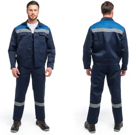 Костюм СТАНДАРТ-2 с СОП с ПК (т.синий/васильковый)