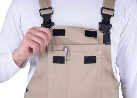 Полукомбинезон ТУРБО SAFETY (бежевый/т.серый)