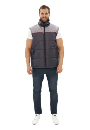Жилет ФАВОРИТ зимний (т.серый/св.серый)