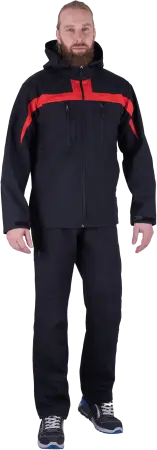 Куртка СОФТШЕЛЛ (черный/красный)