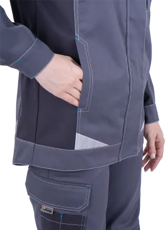 Куртка ТУРБО SAFETY женская (серый/т.серый)