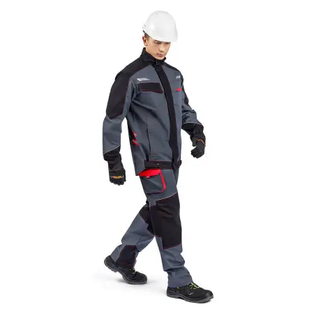 Куртка РЕЙН (т.серый/черный/красный)