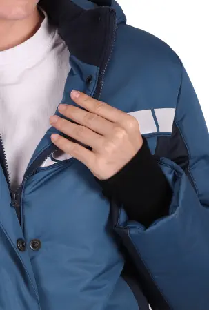 Куртка ВИРАЖ НЕО женская зимняя (морская волна/т.синий)