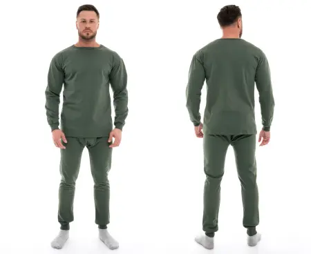 Белье нательное с начесом (олива)