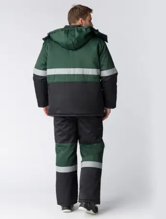 Костюм ПРОФИ-НОРД зимний с ПК (черный/зеленый)