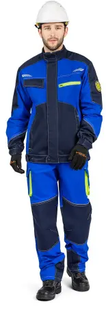 Куртка РЕЙН (васильковый/т.синий/лайм)