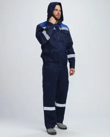 Костюм НЕЙЧ-2 СОП с капюшоном с ПК (т.синий/васильковый)